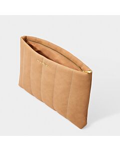Katie Loxton Kayla Quilted Clutch - Tan